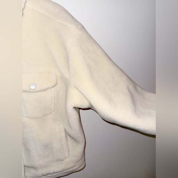 Anine Bing shearling oversized jacket ivory small teddy shacket - Picture 11 of 15